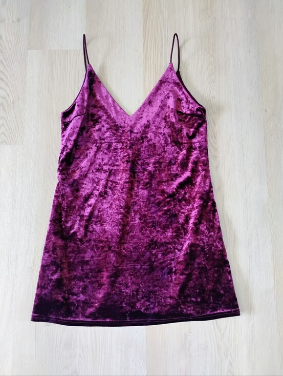 Kendall & Kylie Dresses & Skirts - Kendall & Kylie Velvet Mini Dress in Plum